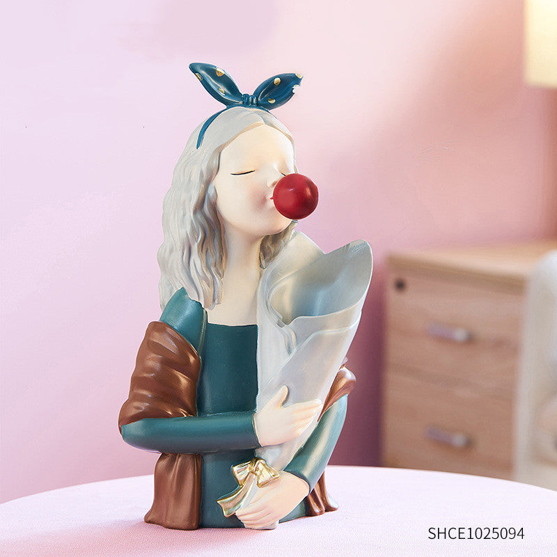 Nordic Girl Resin Sculpture