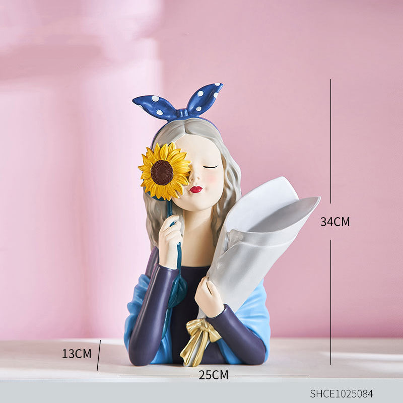 Nordic Girl Resin Sculpture