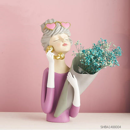 Nordic Girl Resin Sculpture
