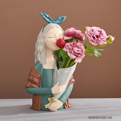Nordic Girl Resin Sculpture