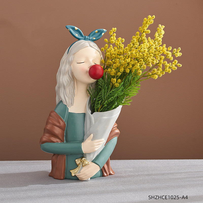 Nordic Girl Resin Sculpture