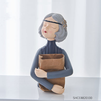 Nordic Girl Resin Sculpture