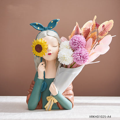 Nordic Girl Resin Sculpture