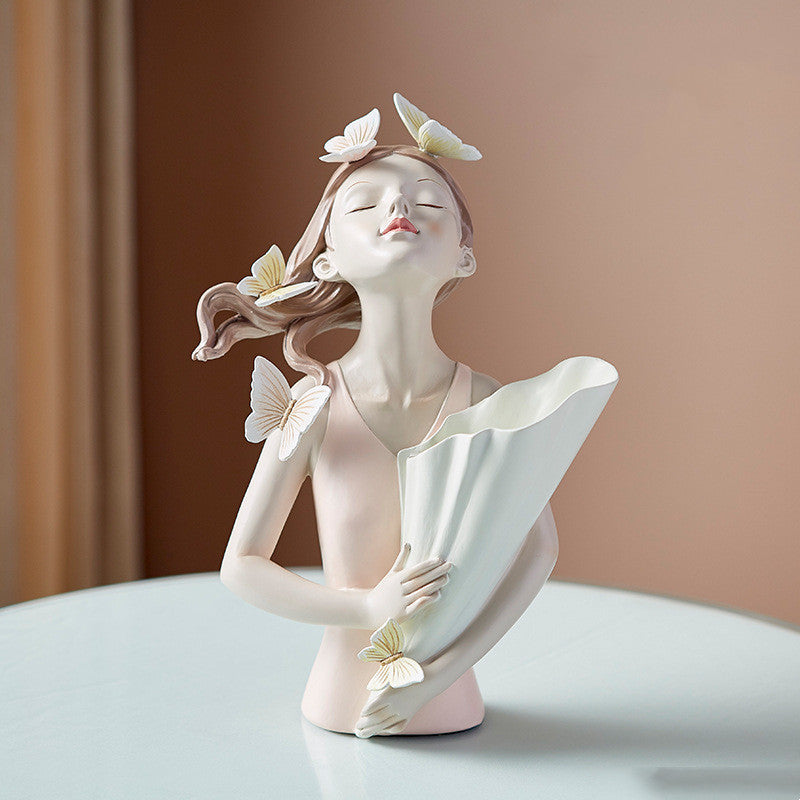 Nordic Girl Resin Sculpture