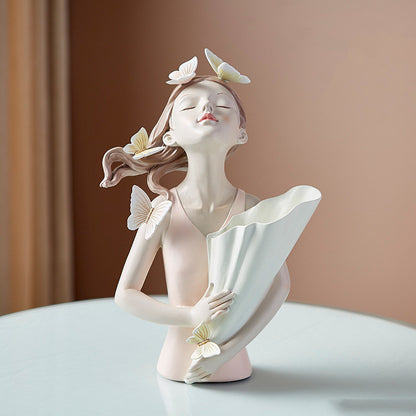 Nordic Girl Resin Sculpture