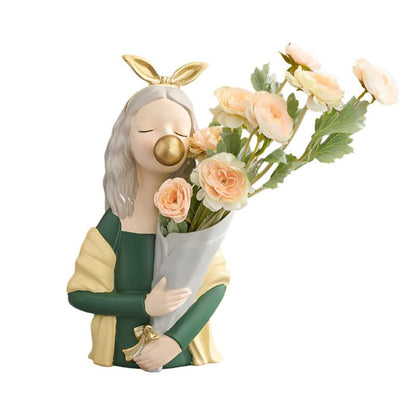 Nordic Girl Resin Sculpture