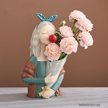 Nordic Girl Resin Sculpture